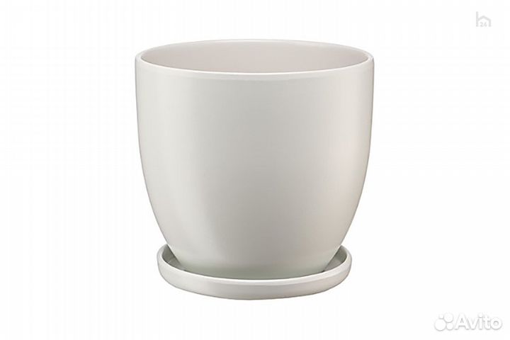 Горшок для цветов керамический с подставкой 4,7 л