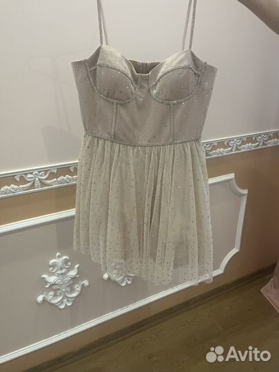 Вечернее платье 46 размер (L) Цвет пудра