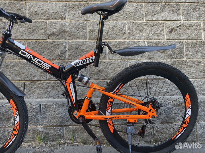 Велосипед горный двухподвес складной Dinos 26