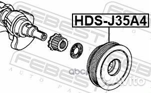 Шкив коленвала j35a4 Febest 61