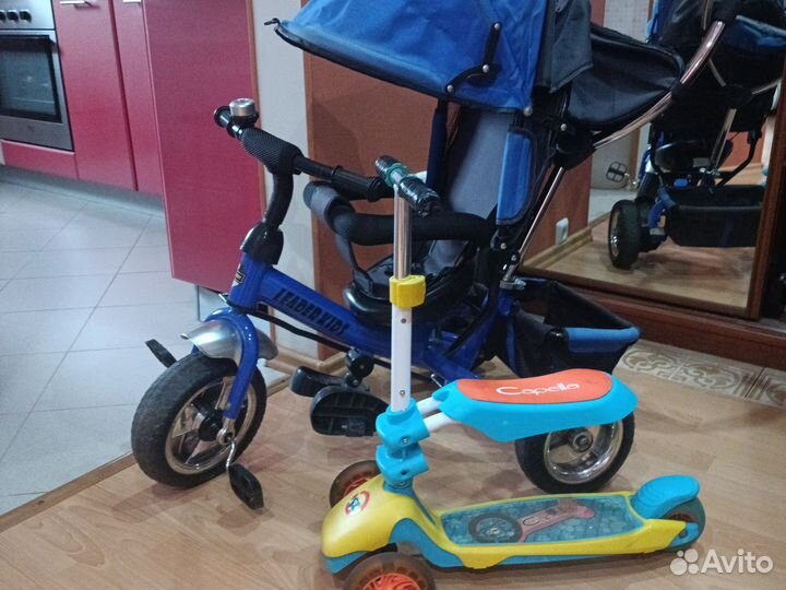 Детский велосипед с ручкой бу