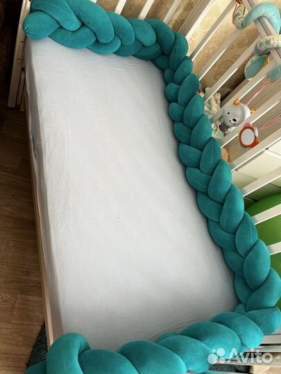 Бортик коса в кроватку