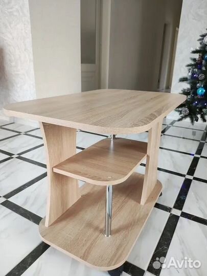 Журнальный стол с полкой Дуб сонома