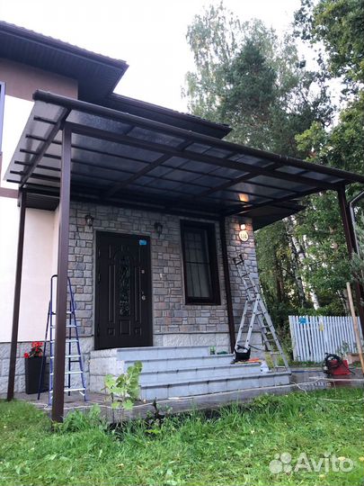 Навесы для автомобиля монтаж до 2-х дней