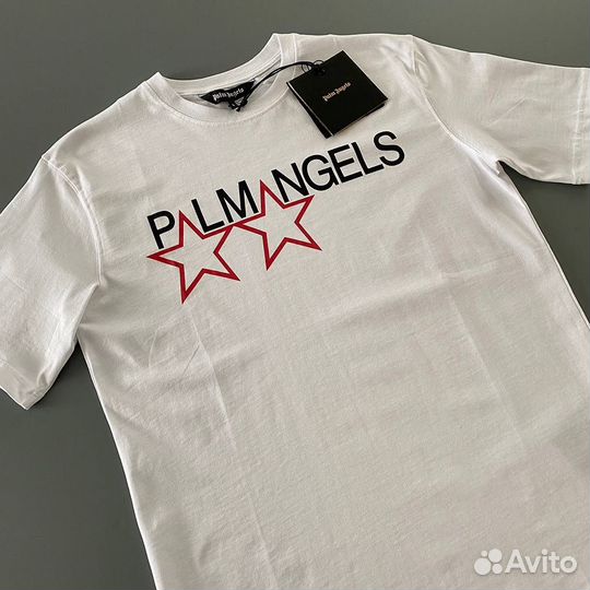 Футболка palm angels белая