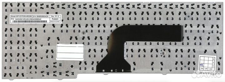 Клавиатура asus M50VM серебристая, OEM