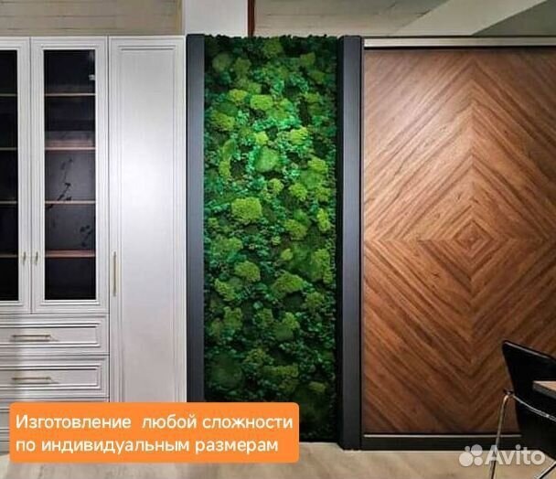 Стабилизированный мох - панно