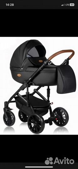 Коляска 3 в 1 Jess эко кожа