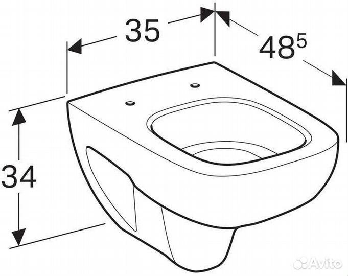 Унитаз подвесной Geberit Renova Nr.1 Comprimo New