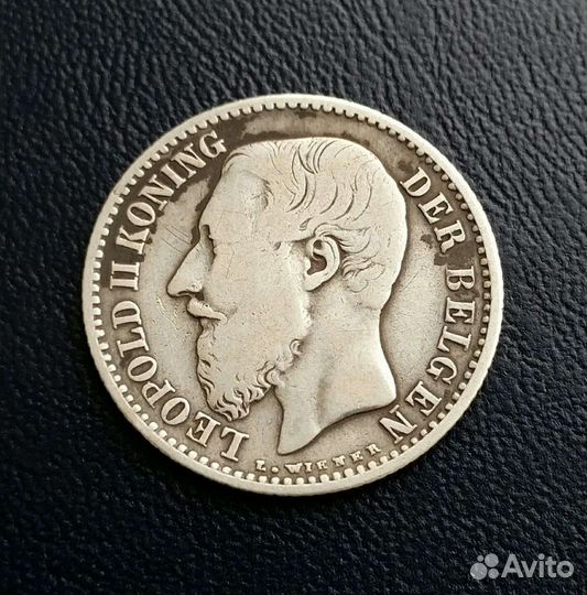 1 франк 1886 г. Бельгия