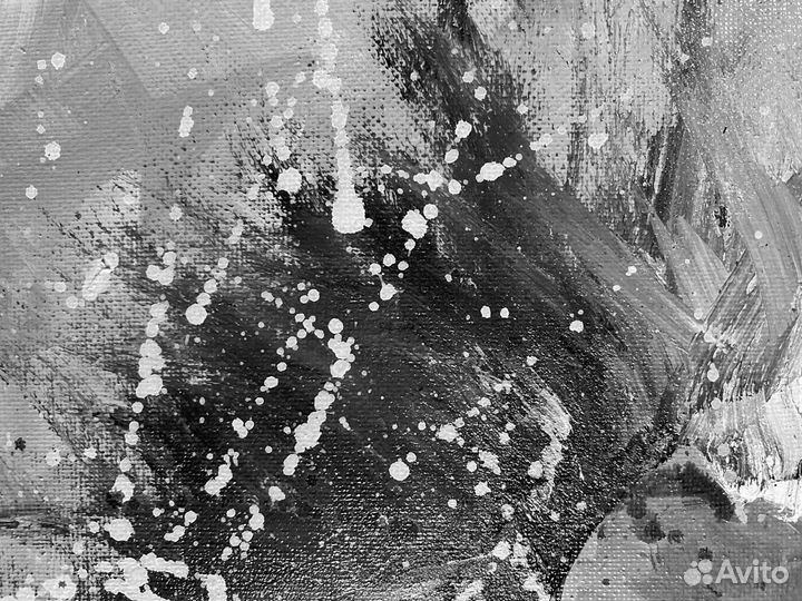 Картина маслом на холсте 30х25см Инь и ян