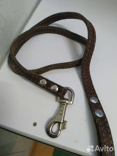 Поводок кожаный для крупной собаки