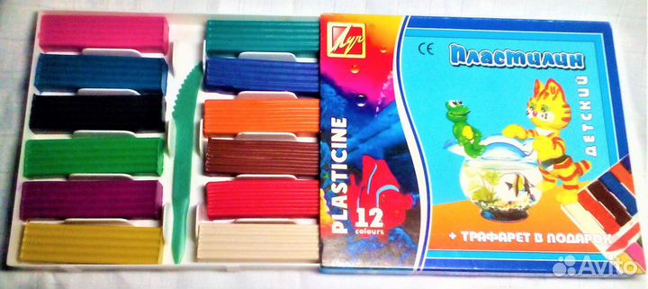 Пластилин детский 12 цветов