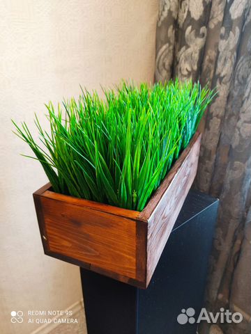 Искусственная травка осока в ящиках