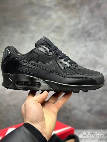 Кроссовки Nike Air Max 90 черные арт:348