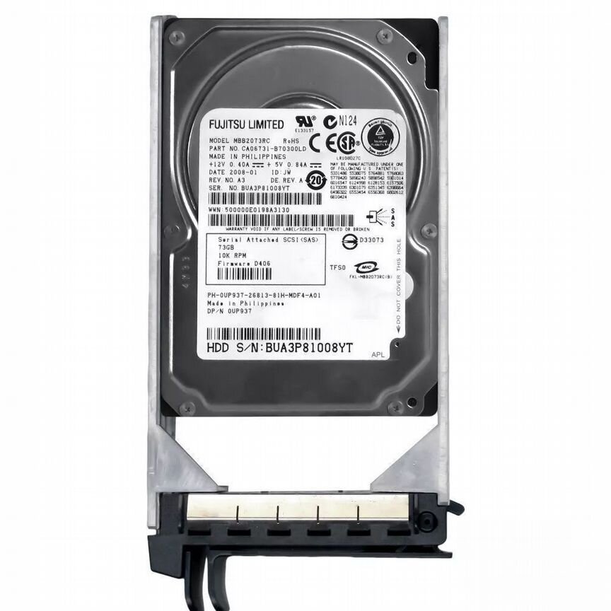 [UP937] Жесткий Диск Dell 73gb Sas 2,5" Hdd Up937