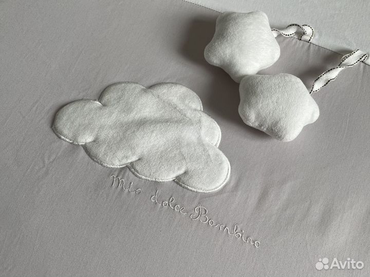 Матрас, бамперы для детской кроватки