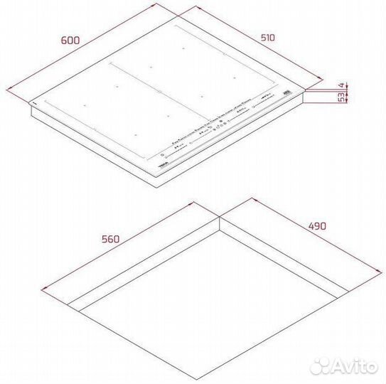 Индукционная варочная панель Teka IZF 68700 MST