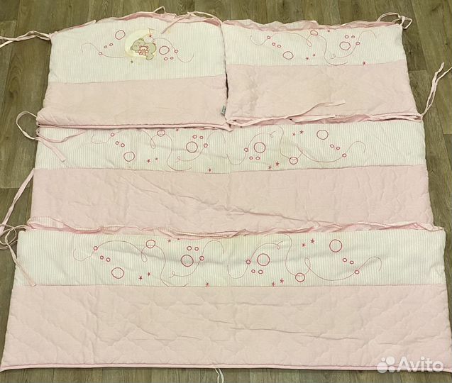 Бортики в кроватку + балдахин