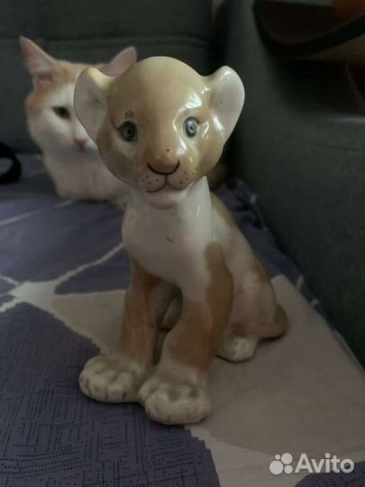 Львенок лфз фарфоровая статуэтка
