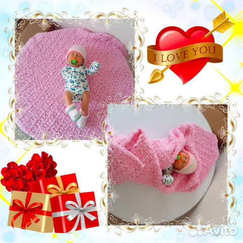 Плед детский плюшевый