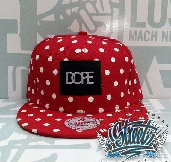 Кепка реперка с плоским козырьком dope хип хоп