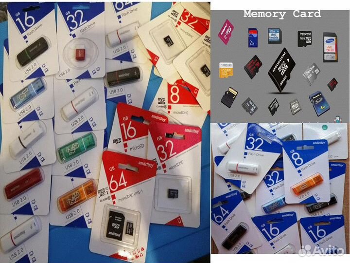 Память 8Gb, 16gb, 32Gb, 64гб и 128Гб