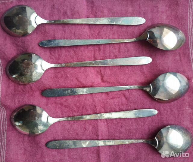 Ложки чайные серебро мельхиор