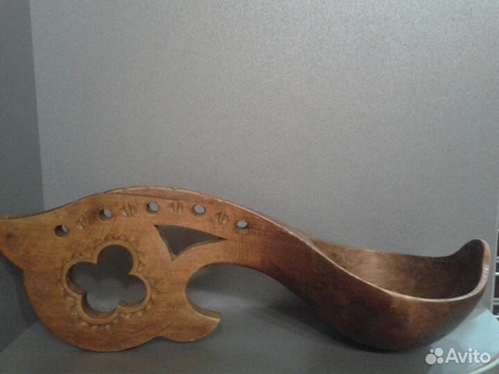 Посуда.Старинный деревянный половник