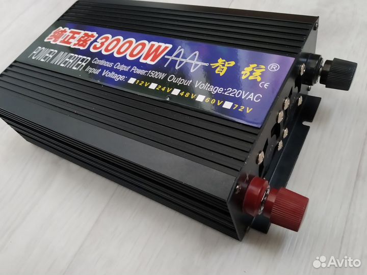 Инвертор 24в 220в 3000 ватт чистый синус