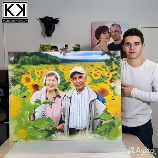 Портрет по фото, картина на холсте