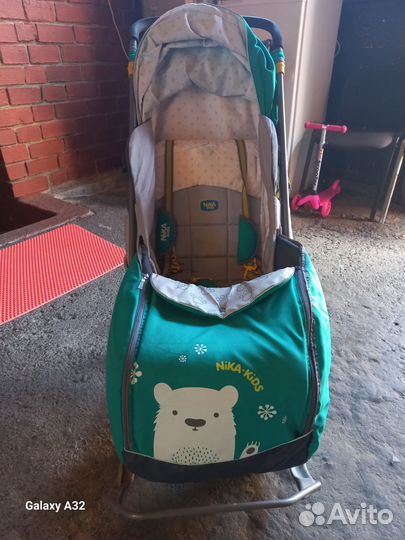 Детские санки коляска ника