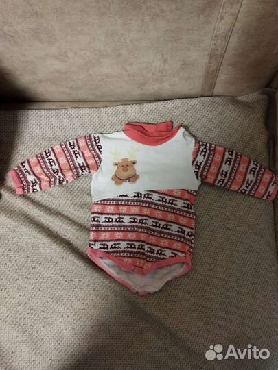 Теплое боди для девочки