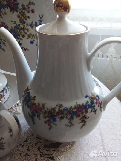 Сервиз гдр Фрайбергер Кахла Хеннеберг sep чайник