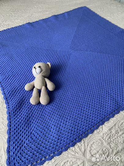 Плед детский вязаный. Ручная работа