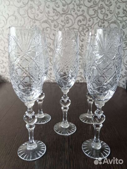 Хрустальные фужеры 25см
