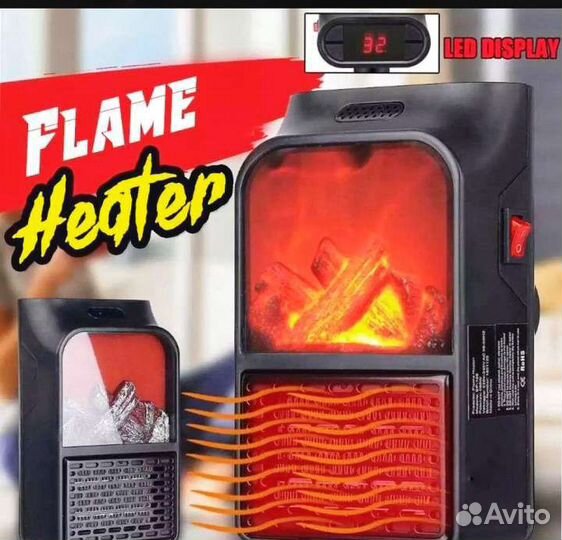 Мощный мини обогреватель Камин 900вт с доставкой