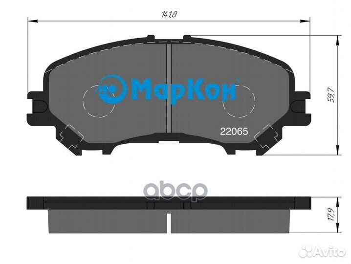 Колодки тормозные дисковые к-т передние nissan