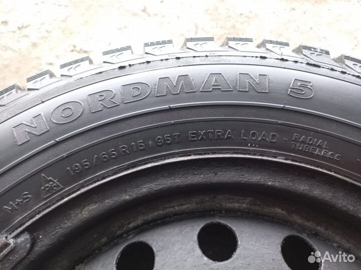 Колёса 195/65 R15 Nokian,сверловка 4100