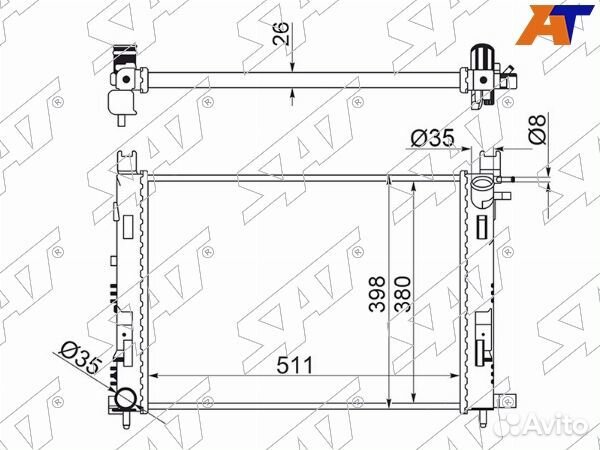 Радиатор renault clio