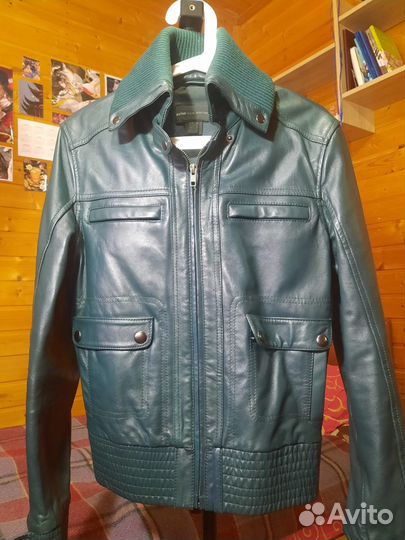 Куртка натуральная кожа mango
