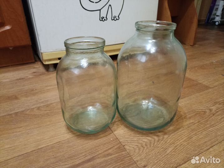 Банка 2 и 3 литра, стекло