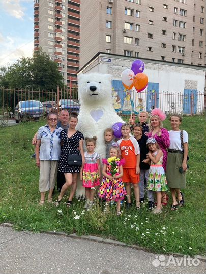 Ростовая кукла Белый медведь аниматоры Ижевск