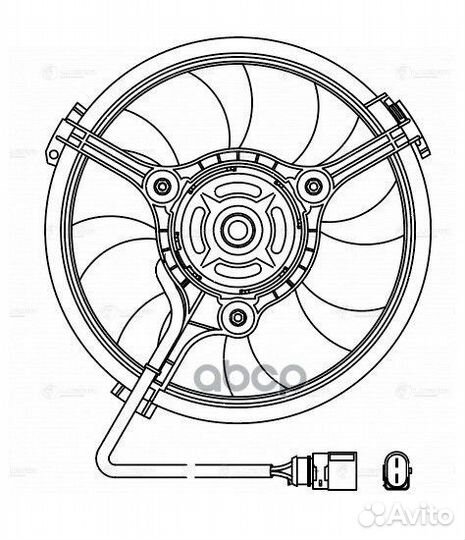 Вентилятор радиатора кондиционера VAG passat(B5