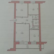 3-к. квартира, 60,5 м², 2/5 эт.