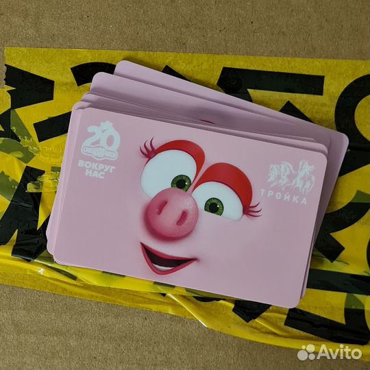 Карта Тройка Нюша (2 вид) оригинал Смешарики