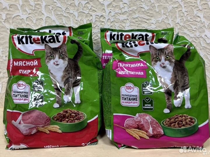 Сухой корм для кошек whiskas / felix / kitekat