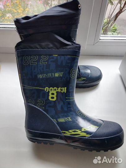 Резиновые сапожки, утеплённые. Размер 32