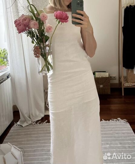 Платье льняное