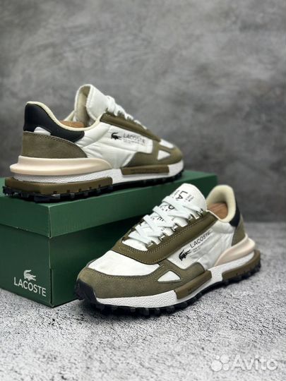 Кроссовки Lacoste Elite Active White and Khaki